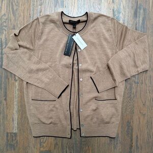Banana Republic Camel/Black Cardigan Sweater